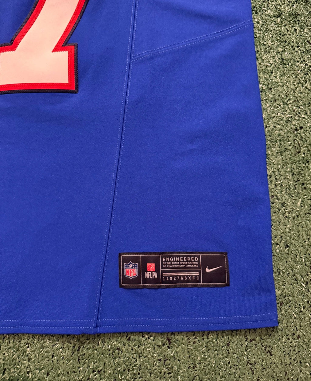 Josh Allen Buffalo Bills Jersey #17 Nike Vapor Fuse Elite Blue Size 44 (L) NFL