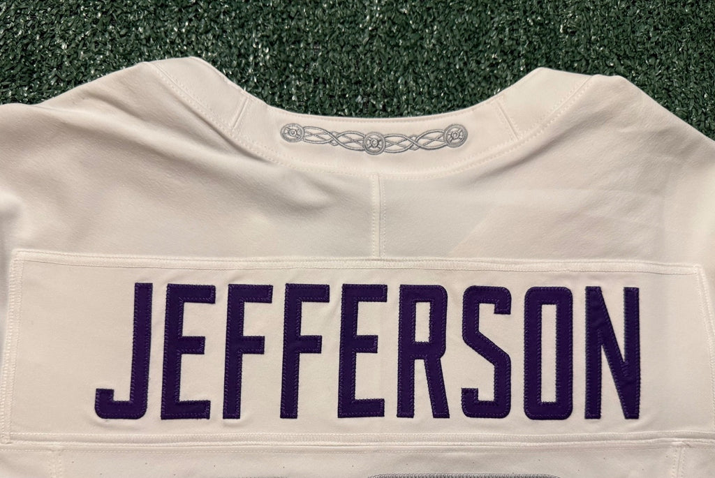 Justin Jefferson Minnesota Vikings Jersey #18 Nike Vapor FUSE Elite White Size 40 (Medium) NFL