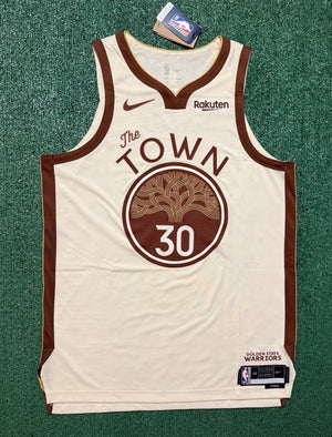 Steph Curry Golden State Warriors Jersey #30 Nike ADV Authentic Tan Size 48 (L) NBA