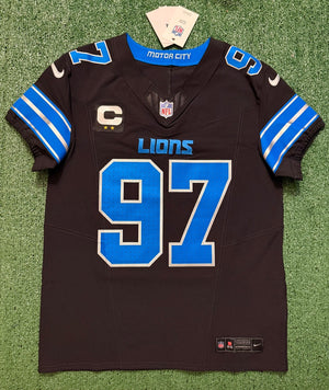 Aidan Hutchinson Detroit Lions Jersey #97 Nike Vapor FUSE Elite black size 40 (Medium) NFL