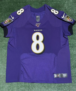 Lamar Jackson Baltimore Ravens Jersey #8 Nike Vapor Elite Purple Size 48 (XL) NFL