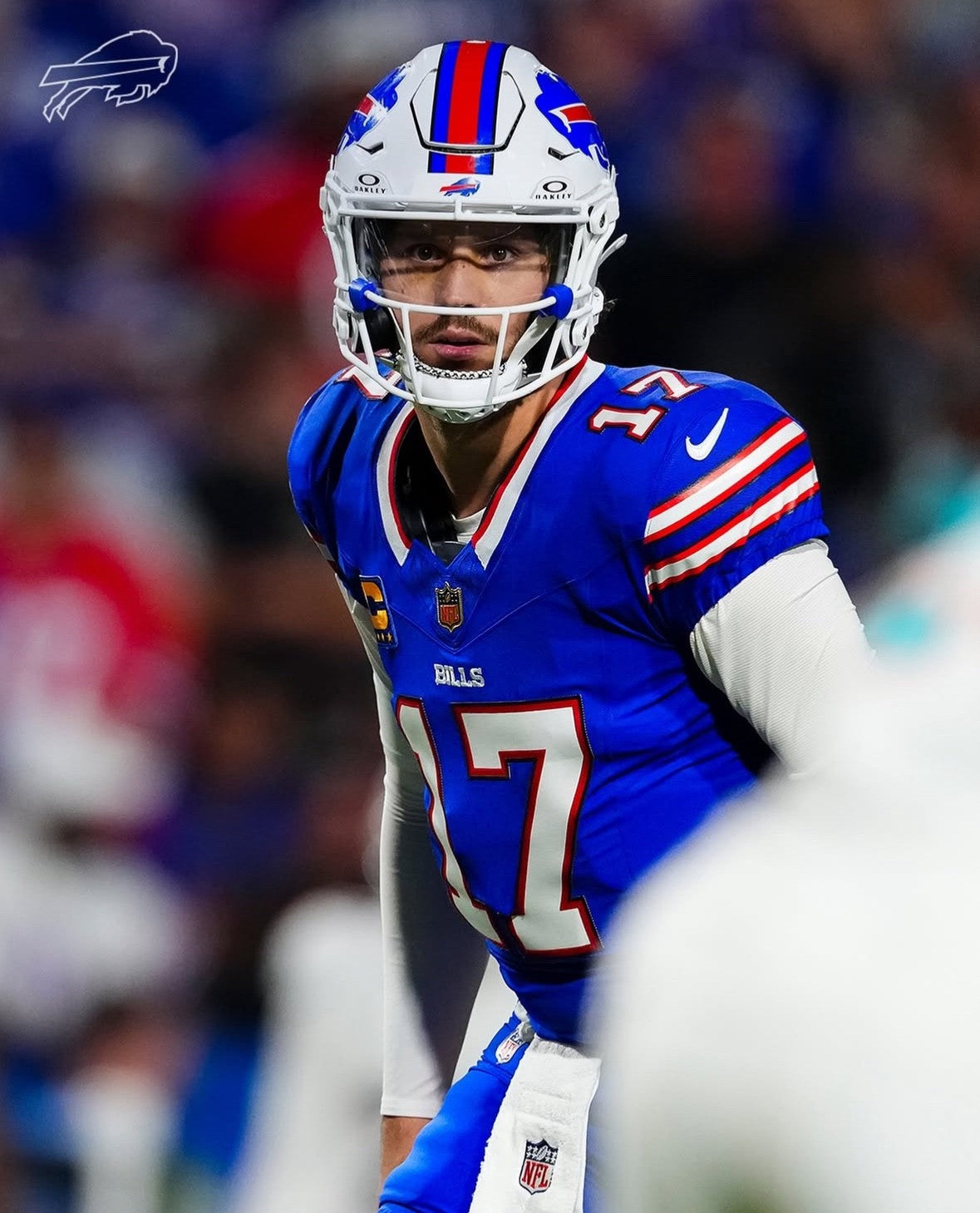 Josh Allen Buffalo Bills Jersey #17 Nike Vapor Fuse Elite Blue Size 44 (L) NFL