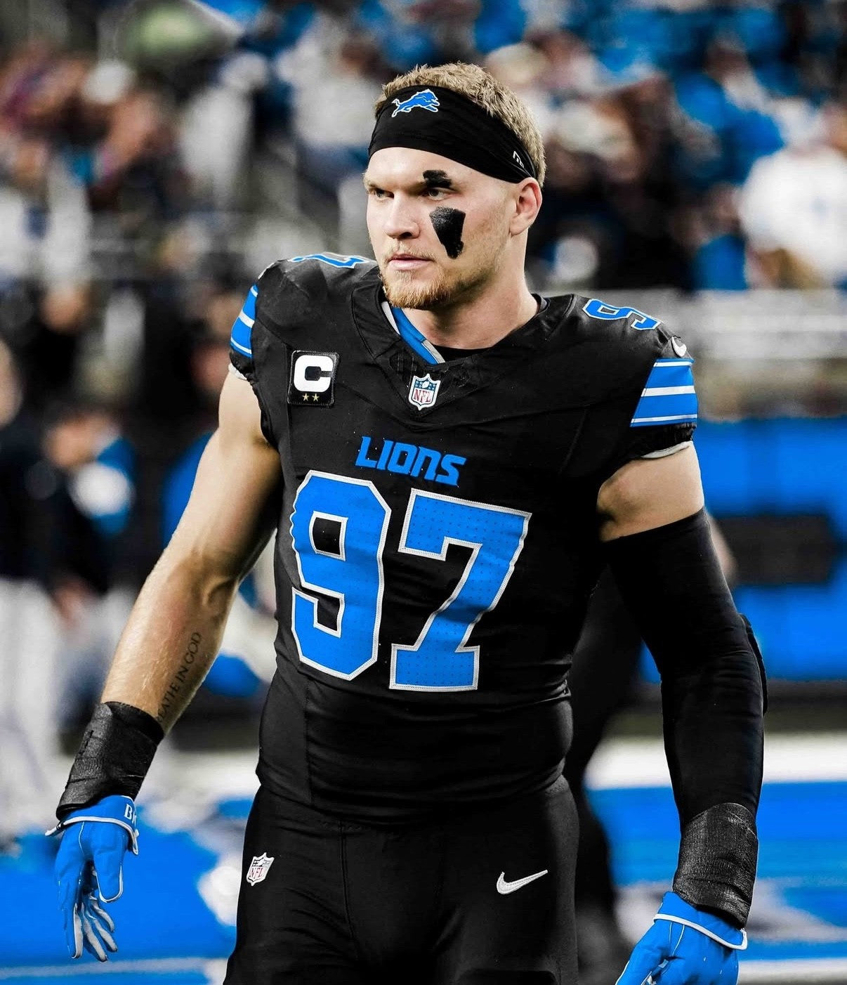 Aidan Hutchinson Detroit Lions Jersey #97 Nike Vapor FUSE Elite Black size 48 (XL) NFL