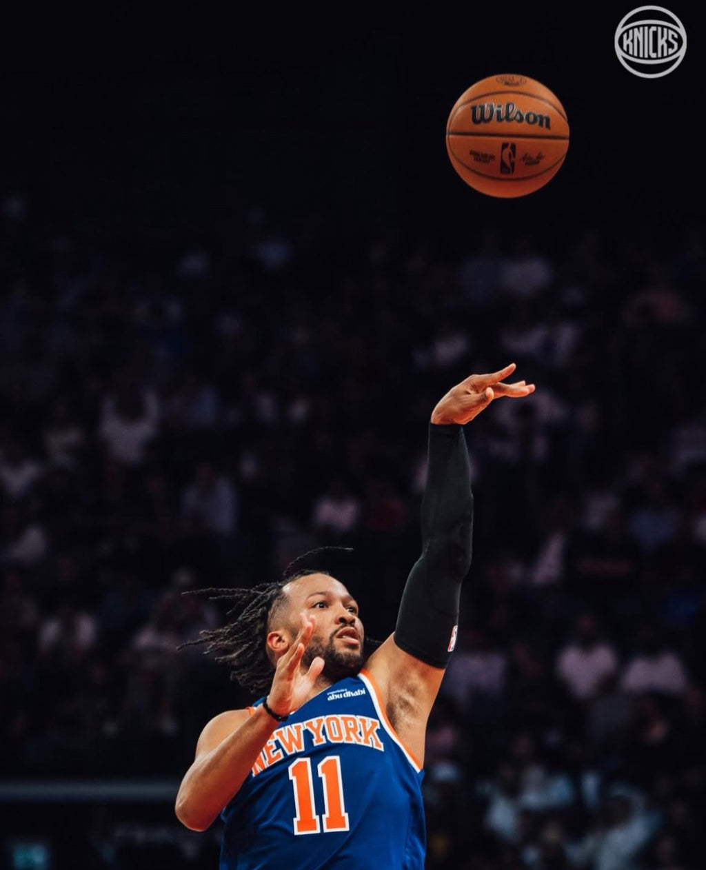 Jalen Brunson New York Knicks Jersey #11 Nike ADV Authentic Blue Size 48 (L) NBA
