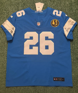 Jahmyr Gibbs Detroit Lions Jersey #26 Nike Vapor FUSE Elite Blue Size 48 (XL) NFL