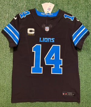 Amon Ra St Brown Detroit Lions Jersey #14 Nike Vapor FUSE Elite Black Size 40 (Medium) NFL
