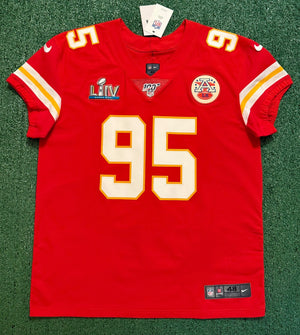 Chris Jones Kansas City Chiefs Jersey #95 Nike Vapor Elite Red Size 48 (XL) NFL