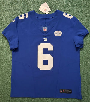 Jaxson Dart New York Giants Jersey #6 Nike Vapor FUSE Elite Blue Size 48 (XL) NFL