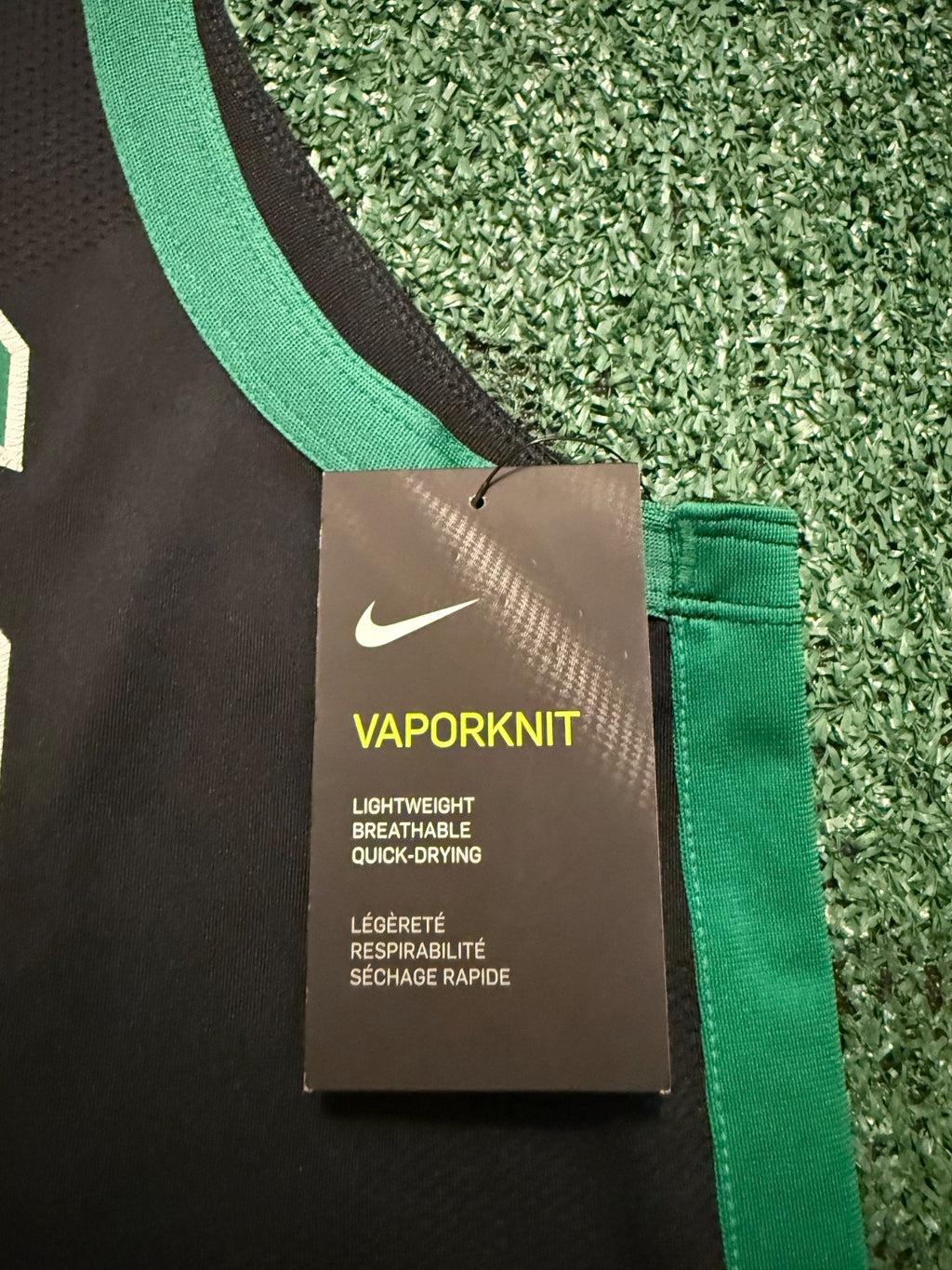 Jayson Tatum Boston Celtics Jersey #0 Nike VaporKnit Authentic Black Size 48 (L) NBA