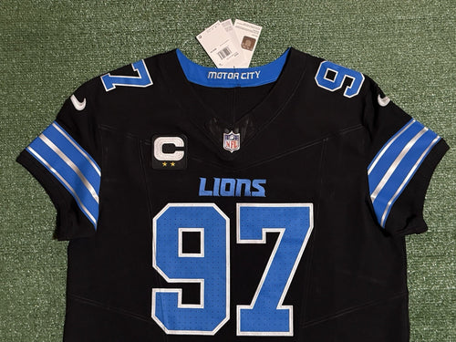 Aidan Hutchinson Detroit Lions Jersey #97 Nike Vapor FUSE Elite Black size 48 (XL) NFL