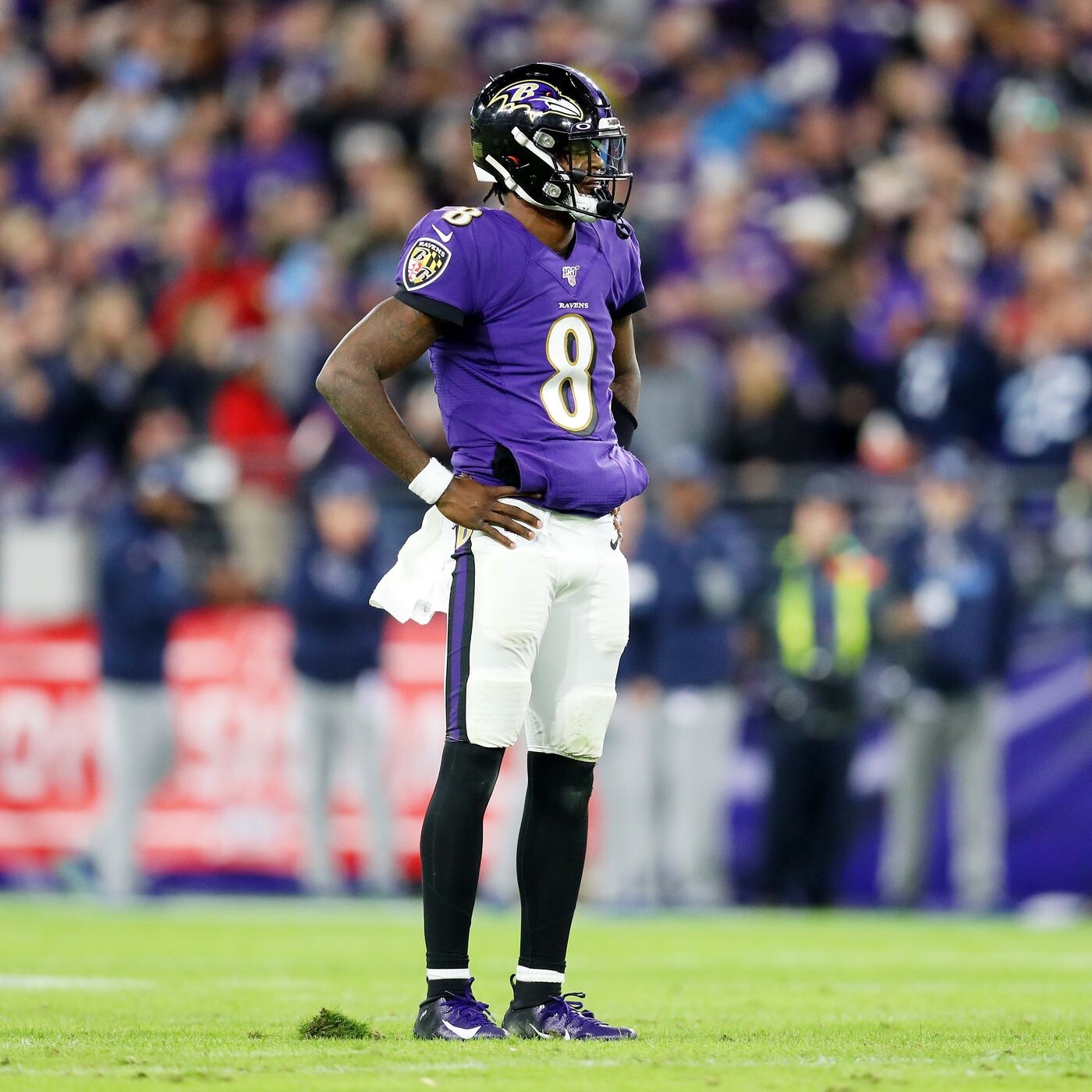 Lamar Jackson Baltimore Ravens Jersey #8 Nike Vapor Elite Purple Size 40 (M) NFL