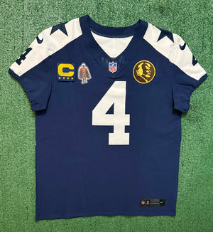 Dak Prescott Dallas Cowboys Jersey #4 Nike Vapor Fuse Elite Navy Size 44 (Large) NFL